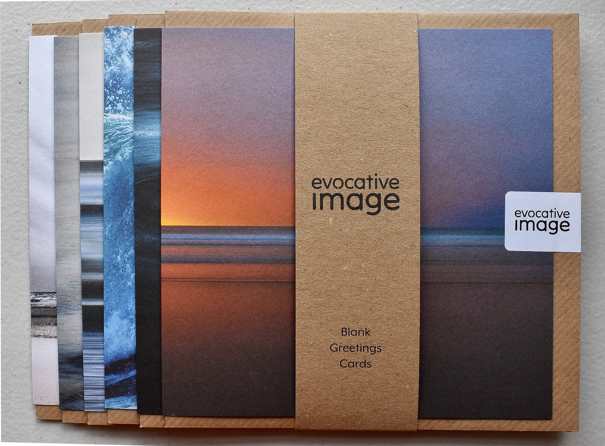 Evocative Image gift pack of six different abstract coastal art cards